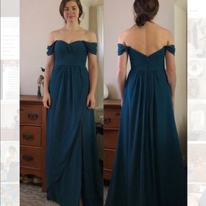 Azazie Millie Peacock color